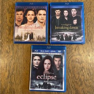 The Twilight Saga Breaking Dawn Part 1 & 2 Eclipse Bundle Blue Ray